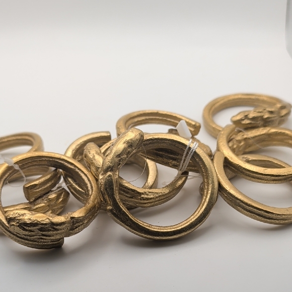 Threshold Gold Snake Napkin Ring Set 12 Total - Picture 5 of 5